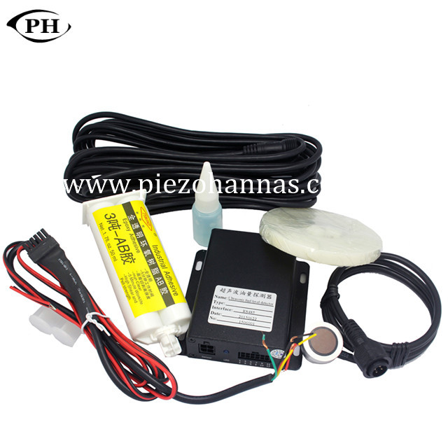 adjustable ultrasonic fuel level detector with RS232 output for motorcycle
