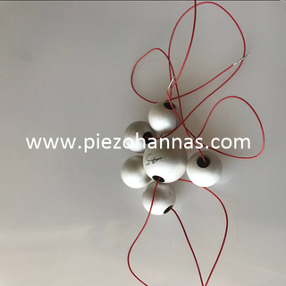 ultrasonic piezo sphere with hole for hydrophone 