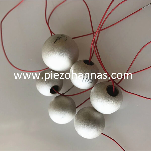 high frequency piezoceramic sphere sensor for flow sensor
